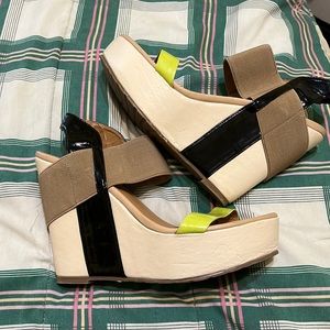 Wedge Color Block Sandals